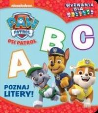 Psi Patrol. Wyzwania dla malucha. Poznaj litery!. Autor: Opracowanie zbiorowe. Dobreksiazki.pl Okładka książki Psi Patrol. Wyzwania dla malucha. Poznaj litery!