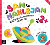Sam naklejam. Ksiażeczka kontrastowa malucha 2+. Autor: Opracowanie zbiorowe. Dobreksiazki.pl Okładka książki Sam naklejam. Ksiażeczka kontrastowa malucha 2+