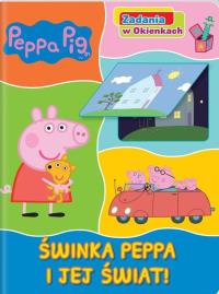 Świnka Peppa. Zadania w okienkach. Autor: Opracowanie zbiorowe. Dobreksiazki.pl Okładka książki Świnka Peppa. Zadania w okienkach