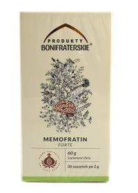 Zioła Bonifratrów Herbatka Memofratin na pamięć 60g 30x2g. Producent: Produkty Bonifraterskie. Dobreksiazki.pl Zdjęcie produktu Zioła Bonifratrów Herbatka Memofratin na pamięć 60g 30x2g