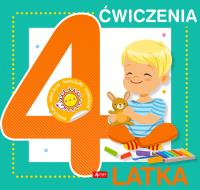Ćwiczenia 4-latka z naklejkami. Autor: Opracowanie zbiorowe. Dobreksiazki.pl Okładka książki Ćwiczenia 4-latka z naklejkami