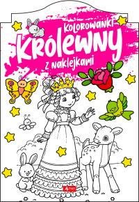 Królewny. Kolorowanka z naklejkami. Autor: Opracowanie zbiorowe. Dobreksiazki.pl Okładka książki Królewny. Kolorowanka z naklejkami