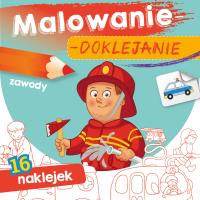Malowanie-doklejanie. Zawody. Autor: Opracowanie zbiorowe. Dobreksiazki.pl Okładka książki Malowanie-doklejanie. Zawody