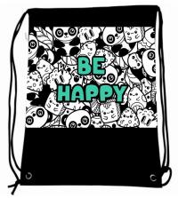 Worek szkolny plecak WR1043 Be happy MESIO. Wydawca: MESIO.PL. Dobreksiazki.pl Opakowanie Worek szkolny plecak WR1043 Be happy MESIO