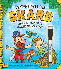Wyprawa po skarb. Rysuję, zmazuję, bawię się, czytam. Interaktywna książeczka dla dzieci. Autor: Opracowanie zbiorowe. Dobreksiazki.pl Okładka książki Wyprawa po skarb. Rysuję, zmazuję, bawię się, czytam. Interaktywna książeczka dla dzieci