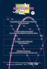 Miniatury matematyczne 71. Autor: Sendlewski Andrzej. Dobreksiazki.pl Okładka książki Miniatury matematyczne 71