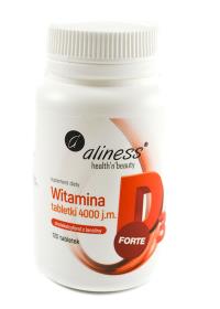Aliness Witamina D3 4000IU 120 tabl. Producent: Aliness. Dobreksiazki.pl Zdjęcie produktu Aliness Witamina D3 4000IU 120 tabl