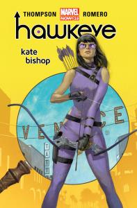 Hawkeye. Kate Bishop. Autor: Kelly Thompson. Dobreksiazki.pl Okładka książki Hawkeye. Kate Bishop