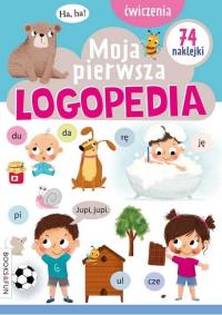 Moja pierwsza logopedia z naklejkami. Autor: Opracowanie zbiorowe. Dobreksiazki.pl Okładka książki Moja pierwsza logopedia z naklejkami