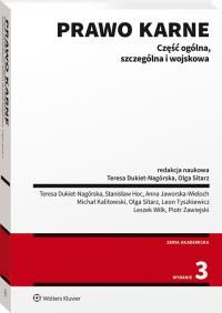 Okładka książki Prawo karne Część ogólna szczególna i wojskowa