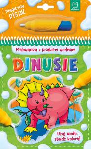 Malowanka z pisakiem wodnym. Dinusie. Autor: Wierzchowska Barbara. Dobreksiazki.pl Okładka książki Malowanka z pisakiem wodnym. Dinusie