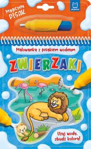 Malowanka z pisakiem wodnym Zwierzaki. Autor: Wierzchowska Barbara. Dobreksiazki.pl Okładka książki Malowanka z pisakiem wodnym Zwierzaki