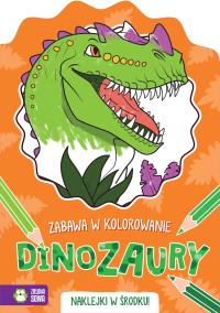 Zabawa w kolorowanie. Dinozaury. Autor: Opracowanie zbiorowe. Dobreksiazki.pl Okładka książki Zabawa w kolorowanie. Dinozaury