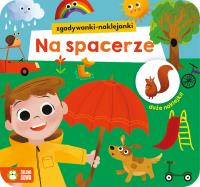 Zgadywanki-naklejanki. Na spacerze. Autor: Opracowanie zbiorowe. Dobreksiazki.pl Okładka książki Zgadywanki-naklejanki. Na spacerze