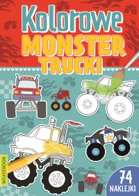 Kolorowe monster trucki. Autor: Opracowanie zbiorowe. Dobreksiazki.pl Okładka książki Kolorowe monster trucki