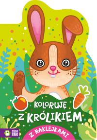 Koloruję z królikiem. Autor: Opracowanie zbiorowe. Dobreksiazki.pl Okładka książki Koloruję z królikiem