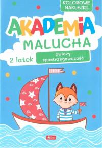 Akademia Malucha. 2-latek ćwiczy spostrzegawczość. Autor: Opracowanie zbiorowe. Dobreksiazki.pl Okładka książki Akademia Malucha. 2-latek ćwiczy spostrzegawczość