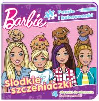 Barbie. Puzzle i kolorowanki. Słodkie szczeniaczki.. Autor: Opracowanie zbiorowe. Dobreksiazki.pl Okładka książki Barbie. Puzzle i kolorowanki. Słodkie szczeniaczki.