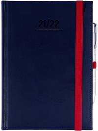 Kalendarz nauczyciela B6 2021/2022 dzienny z gumką. Autor: nr kat. B6DN080B GRANAT. Dobreksiazki.pl Okładka książki Kalendarz nauczyciela B6 2021/2022 dzienny z gumką