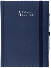 Kalendarz 2021/2022 akademicki A5 tygodniowy CROSS z gumką granat. Autor: praca zbiorowa. Dobreksiazki.pl Okładka książki Kalendarz 2021/2022 akademicki A5 tygodniowy CROSS z gumką granat