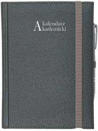 Kalendarz 2021/2022 akademicki A5 tygodniowy CROSS z gumką srebrny. Autor: praca zbiorowa. Dobreksiazki.pl Okładka książki Kalendarz 2021/2022 akademicki A5 tygodniowy CROSS z gumką srebrny