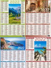 Kalendarz 2022 plakietka MIX. Wydawca: Wokół nas. Dobreksiazki.pl Opakowanie Kalendarz 2022 plakietka MIX