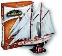 Puzzle 3D Two-Masted Schooner. Autor: 306-01597. Dobreksiazki.pl Okładka książki Puzzle 3D Two-Masted Schooner