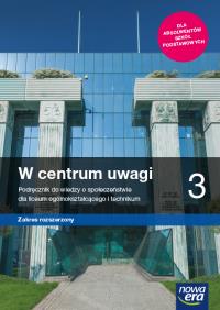 WOS LO 3 W centrum uwagi Podr. ZR 2021 NE. Autor: Drelich Sławomir, Janicki Arkadiusz, Kięczkowska Justyna. Dobreksiazki.pl Okładka książki WOS LO 3 W centrum uwagi Podr. ZR 2021 NE