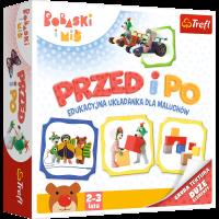 Gra Przed i po Trefliki Bobaski i Miś 02062. Wydawca: Trefl PAP. Dobreksiazki.pl Opakowanie Gra Przed i po Trefliki Bobaski i Miś 02062