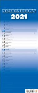 Opakowanie Kalendarz 2021 Slim notatnikowy niebieski HELMA