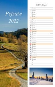 Kalendarz 2022 Ścienny paskowy Pejzaże RADWAN. Wydawca: Radwan. Dobreksiazki.pl Opakowanie Kalendarz 2022 Ścienny paskowy Pejzaże RADWAN