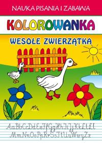 Kolorowanka Wesołe zwierzętka. Autor: Guzowska Beata. Dobreksiazki.pl Okładka książki Kolorowanka Wesołe zwierzętka