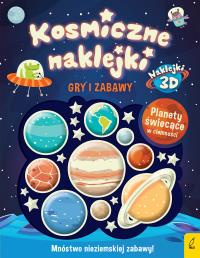 Kosmiczne naklejki Gry i zabawy. Autor: Opracowanie zbiorowe. Dobreksiazki.pl Okładka książki Kosmiczne naklejki Gry i zabawy