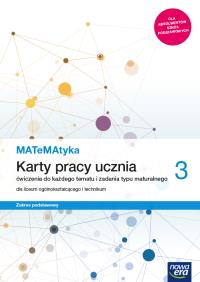 MATeMAtyka LO 3 ZP Karty Pracy 2021 NE. Autor: Dorota Ponczek. Dobreksiazki.pl Okładka książki MATeMAtyka LO 3 ZP Karty Pracy 2021 NE