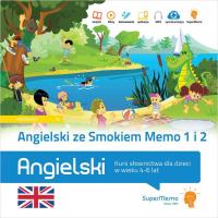 Okładka książki Angielski ze Smokiem Memo cz.1-2 Kurs słownictwa
