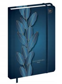 Kalendarz 2022 książkowy A5/384K Met Blue Leaf. Wydawca: INTERDRUK. Dobreksiazki.pl Opakowanie Kalendarz 2022 książkowy A5/384K Met Blue Leaf