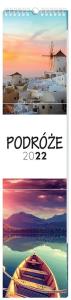 Kalendarz 2022 ścienny 13,5x60 Podróże. Wydawca: INTERDRUK. Dobreksiazki.pl Opakowanie Kalendarz 2022 ścienny 13,5x60 Podróże