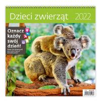 Kalendarz 30 x 30 z naklejkam. Dzieci zwierząt 2022. Wydawca: Sztuka Rodzinna. Dobreksiazki.pl Opakowanie Kalendarz 30 x 30 z naklejkam. Dzieci zwierząt 2022