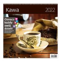 Kalendarz 30 x 30 z naklejkami. Kawa 2022. Wydawca: Sztuka Rodzinna. Dobreksiazki.pl Opakowanie Kalendarz 30 x 30 z naklejkami. Kawa 2022