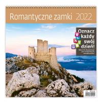 Kalendarz 30 x 30 z naklejkami. Romantyczne zamki 2022. Wydawca: Sztuka Rodzinna. Dobreksiazki.pl Opakowanie Kalendarz 30 x 30 z naklejkami. Romantyczne zamki 2022