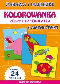 Kolorowanka Zeszyt czterolatka. Autor: Guzowska Beata; Bindek Marta. Dobreksiazki.pl Okładka książki Kolorowanka Zeszyt czterolatka