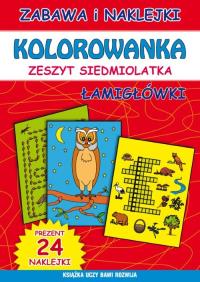Kolorowanka zeszyt siedmiolatka. Autor: Guzowska Beata, Bindek Marta. Dobreksiazki.pl Okładka książki Kolorowanka zeszyt siedmiolatka