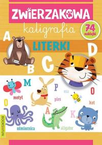 Literki. Zwierzaczkowa kaligrafia. Autor: Opracowanie zbiorowe. Dobreksiazki.pl Okładka książki Literki. Zwierzaczkowa kaligrafia