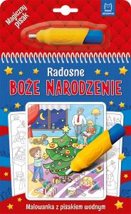 Radosne Boże Narodzenie. Malowanka z pisakiem. Autor: Opracowanie zbiorowe. Dobreksiazki.pl Okładka książki Radosne Boże Narodzenie. Malowanka z pisakiem