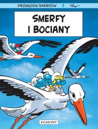 Smerfy i bociany. Autor: Alain Jost, Thierry Culliford, Miguel Daz Vizoso. Dobreksiazki.pl Okładka książki Smerfy i bociany