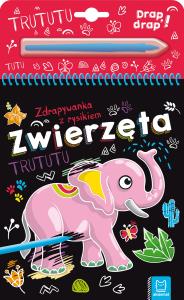 Zwierzęta. Zdrapywanka z rysikiem. Autor: Opracowanie zbiorowe. Dobreksiazki.pl Okładka książki Zwierzęta. Zdrapywanka z rysikiem