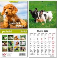 Kalendarz 2022 13 plansz Psiaki. Wydawca: EV-Corp. Dobreksiazki.pl Opakowanie Kalendarz 2022 13 plansz Psiaki