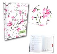 Kalendarz 2022 A5 tygodniowy UV Magnolie pink. Wydawca: EV-Corp. Dobreksiazki.pl Opakowanie Kalendarz 2022 A5 tygodniowy UV Magnolie pink