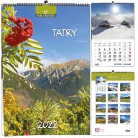 Kalendarz 2022 B3 7 plansz Tatry. Wydawca: EV-Corp. Dobreksiazki.pl Opakowanie Kalendarz 2022 B3 7 plansz Tatry