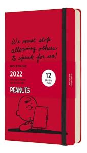 Kalendarz 2022 dzienny 12ML Peanuts, scarlet red. Wydawca: Moleskine. Dobreksiazki.pl Opakowanie Kalendarz 2022 dzienny 12ML Peanuts, scarlet red